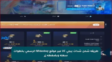 طريقة شحن شدات ببجي UC عبر موقع Midasbuy الرسمي بخطوات سهلة وبضغطة زر